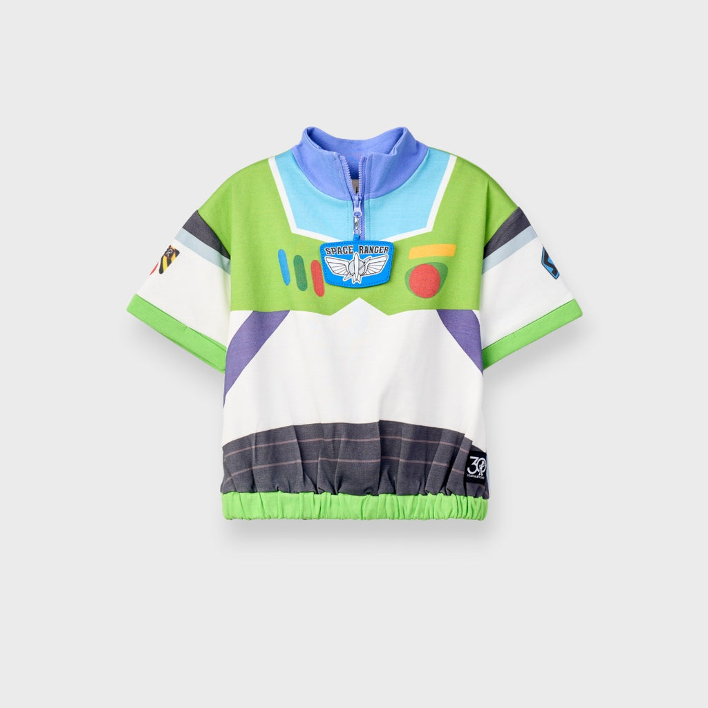 KIDS (SIZE 90-100) DISNEY/PIXAR BUZZ LIGHTYEAR TOP & SHORTS SET GREEN PURPLE