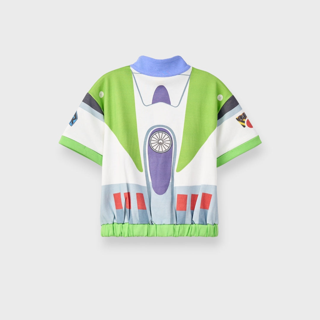 KIDS (SIZE 90-100) DISNEY/PIXAR BUZZ LIGHTYEAR TOP & SHORTS SET GREEN PURPLE