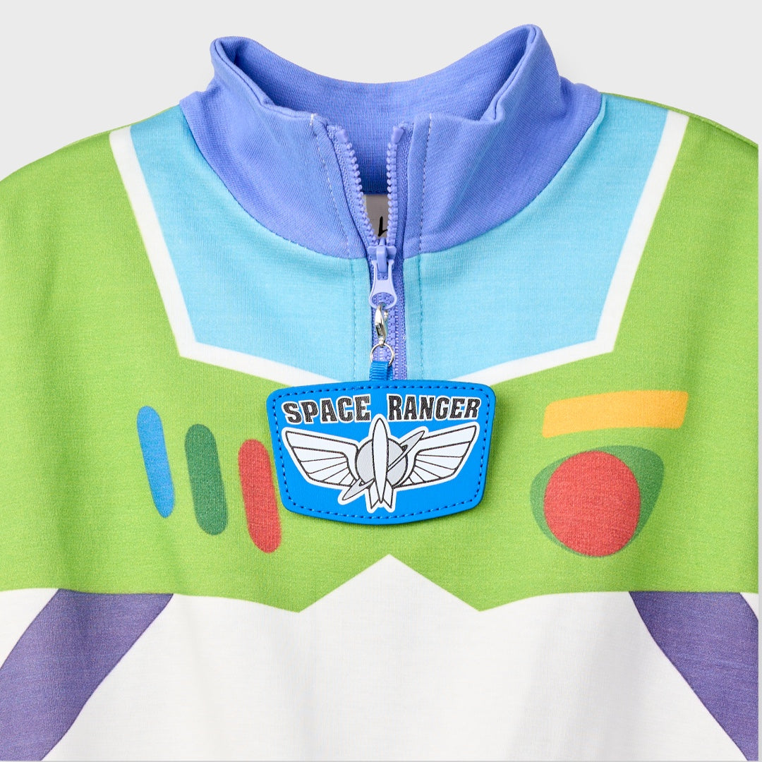 KIDS (SIZE 90-100) DISNEY/PIXAR BUZZ LIGHTYEAR TOP & SHORTS SET GREEN PURPLE
