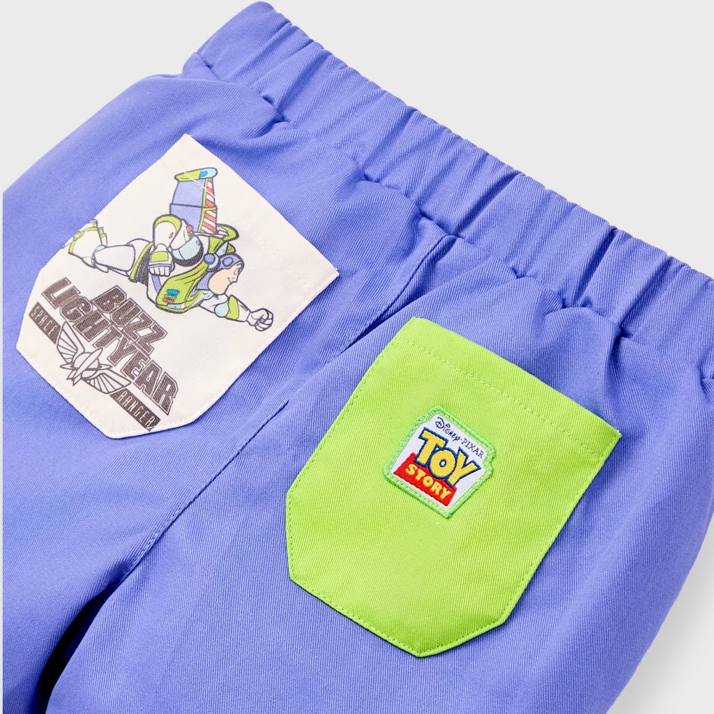 KIDS (SIZE 90-100) DISNEY/PIXAR BUZZ LIGHTYEAR TOP & SHORTS SET GREEN PURPLE