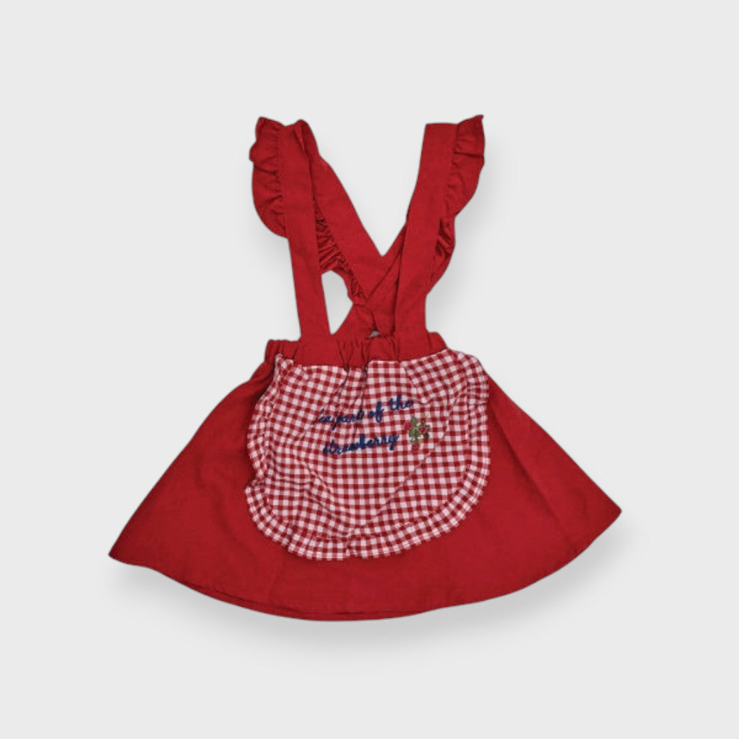 Strawberry Fairy Cross-Back Dress – Soft, Playful, and Absolutely Adorable! 🍓✨
