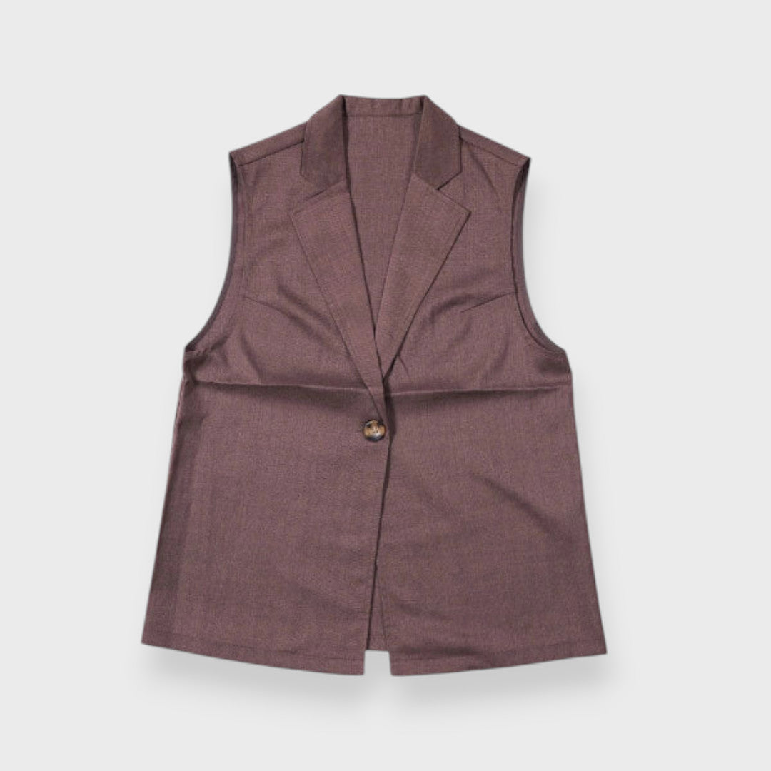 Women’s Brown Vest – Sleek, Minimalist & Effortlessly Chic! 💼💖