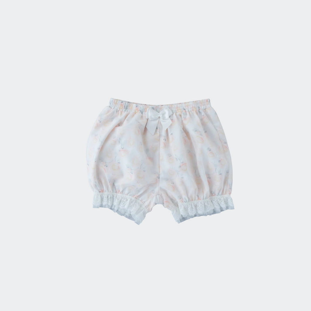 Bloomers Peach Blossom Frilly – Bloomers with peach blossom pattern and fluffy lace trim - SKU S188100000002001001 - Image 1