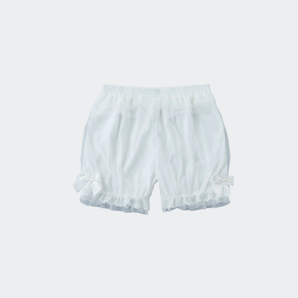 Bloomers with a cute bow – frilly lace bloomers - SKU S188100000003001002 - Image 1