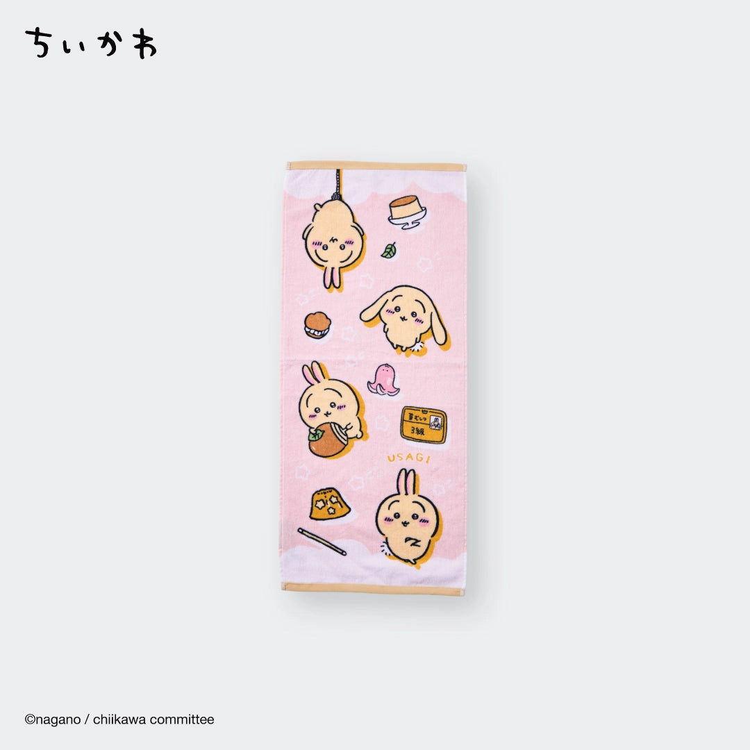 🧼 "USAGI Bouncy Face" clear face towel, peachy pink color, sweeter than Tokyo candy 🍮🐰 - SKU S187100000025001001 - Image 1