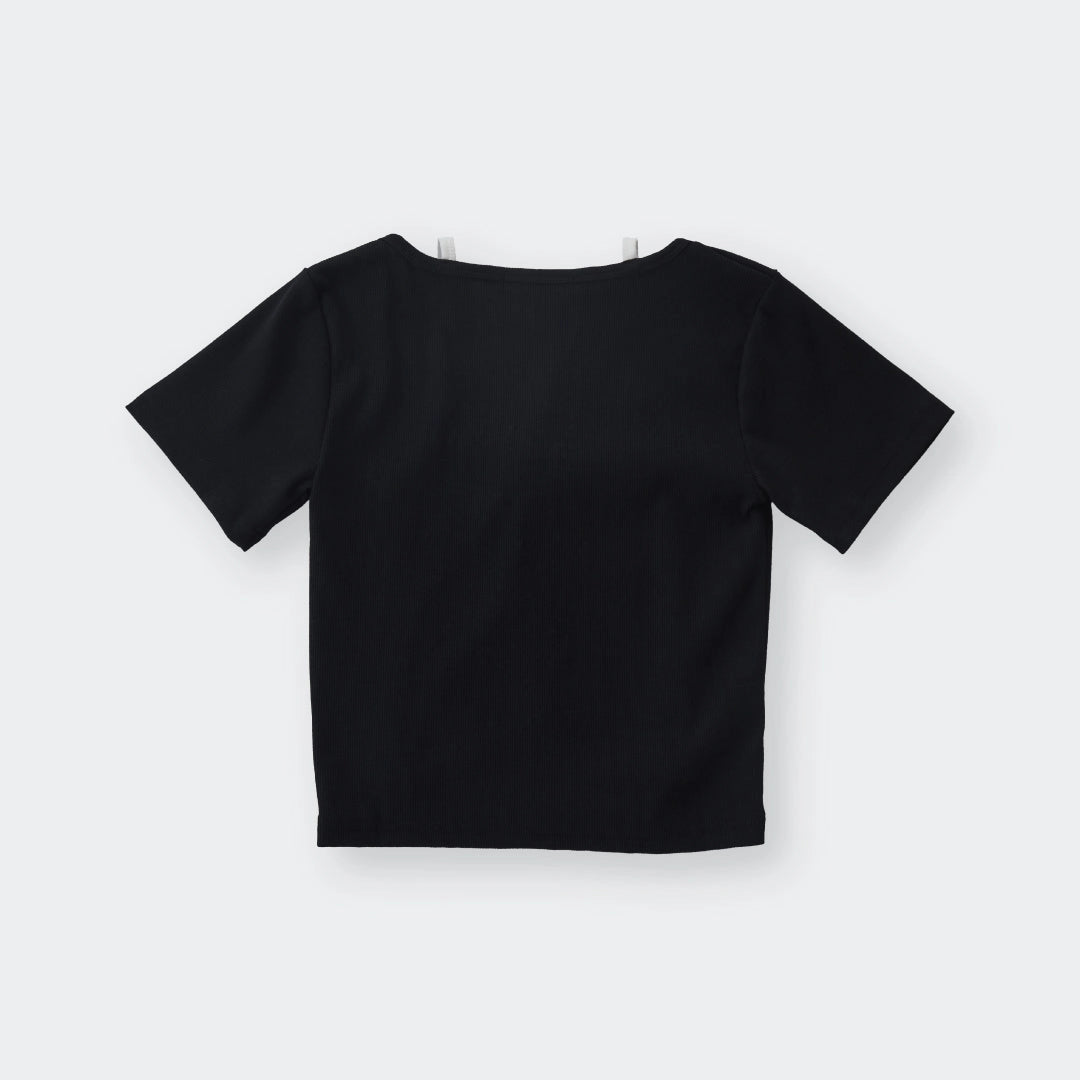 Soft-Charm Lace-Up Double-Strap Tee – The Cute-but-Chill Top Gen Z Lives For - SKU S287500000031001001 - Image 2