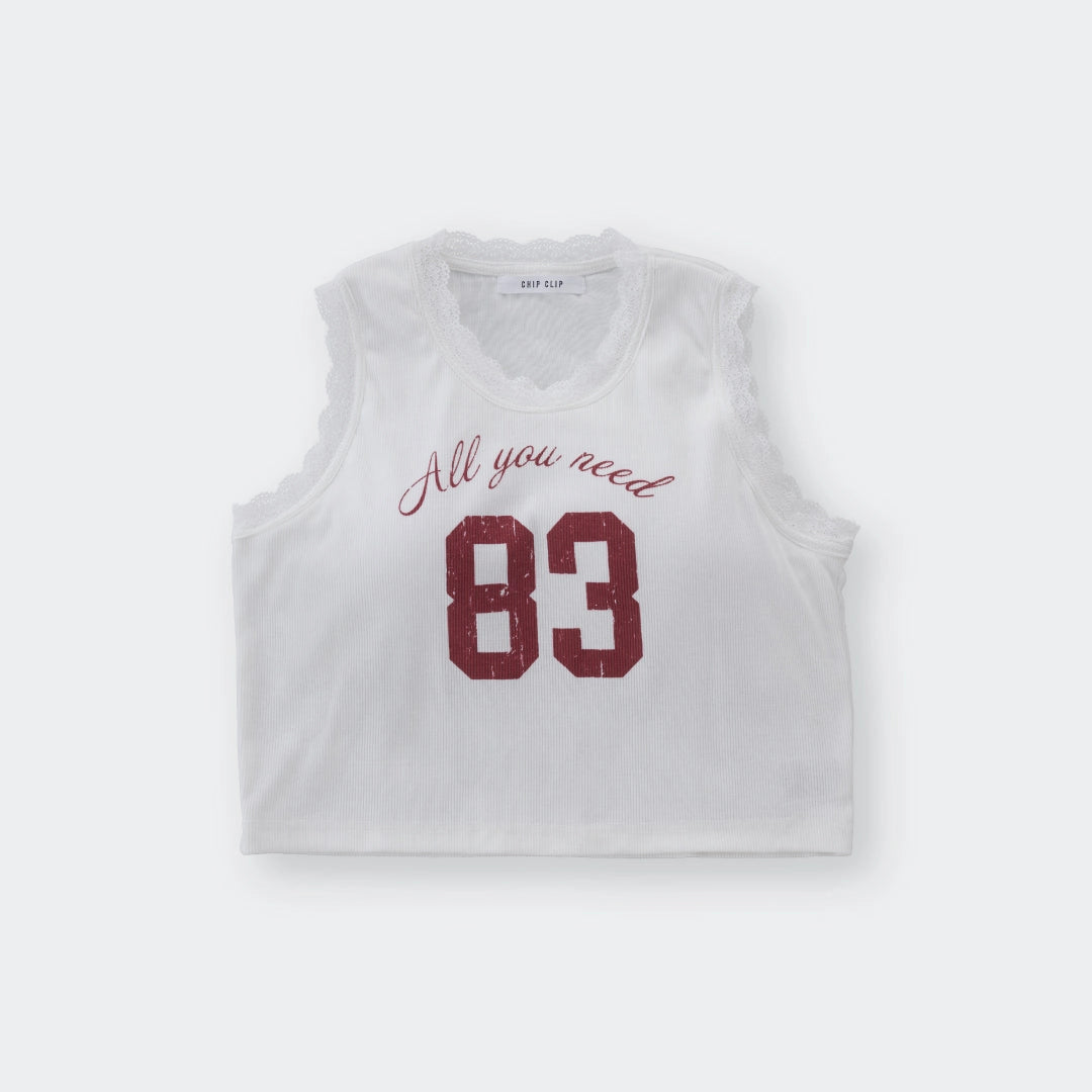 Minimal Nerdy-Cute “All You Need 83” Tank Top (With 2 Lettering Colors!) - SKU S287500000032001001 - Image 3