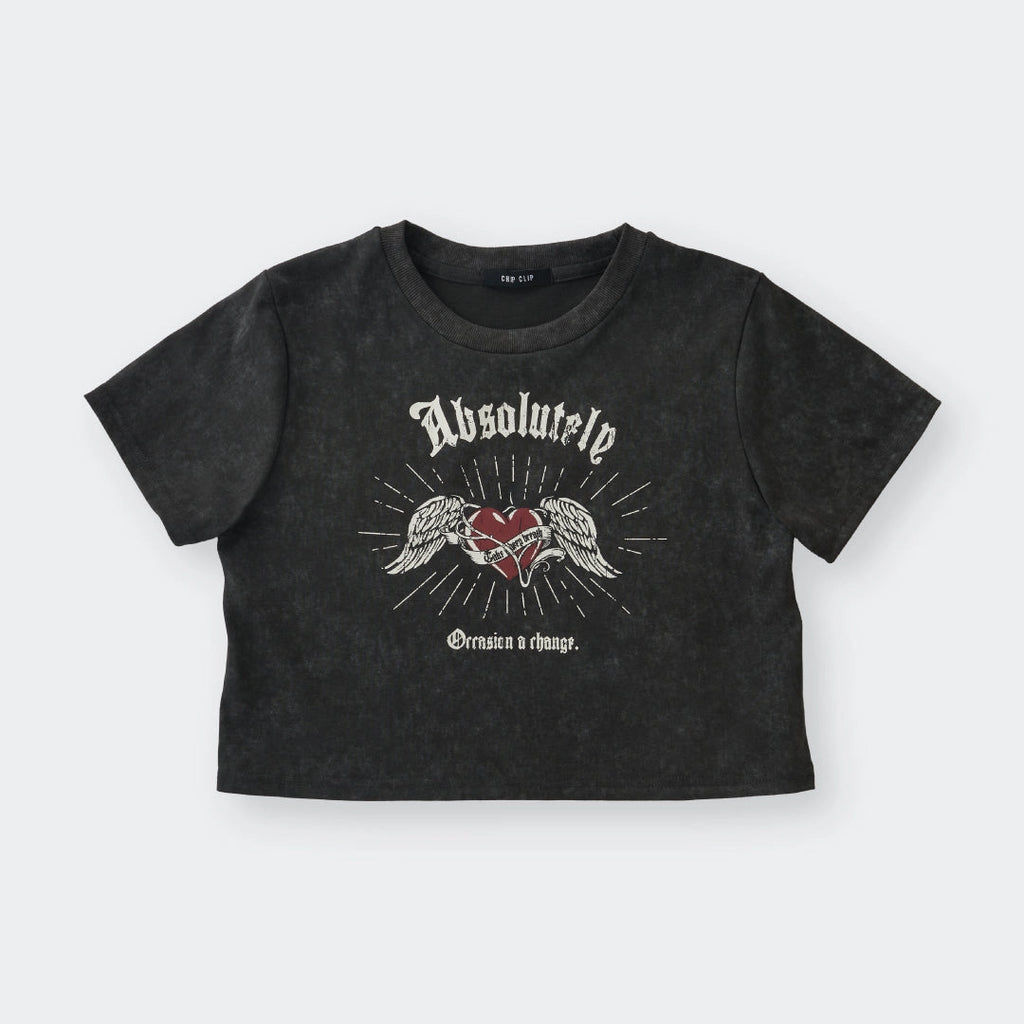 Absolutely Winged Heart Vintage Crop Top - SKU S287500000033001001 - Image 1