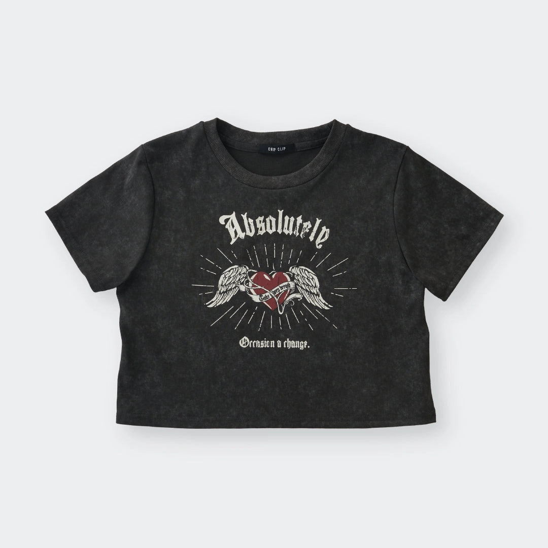 Absolutely Winged Heart Vintage Crop Top - SKU S287500000033001001 - Image 1