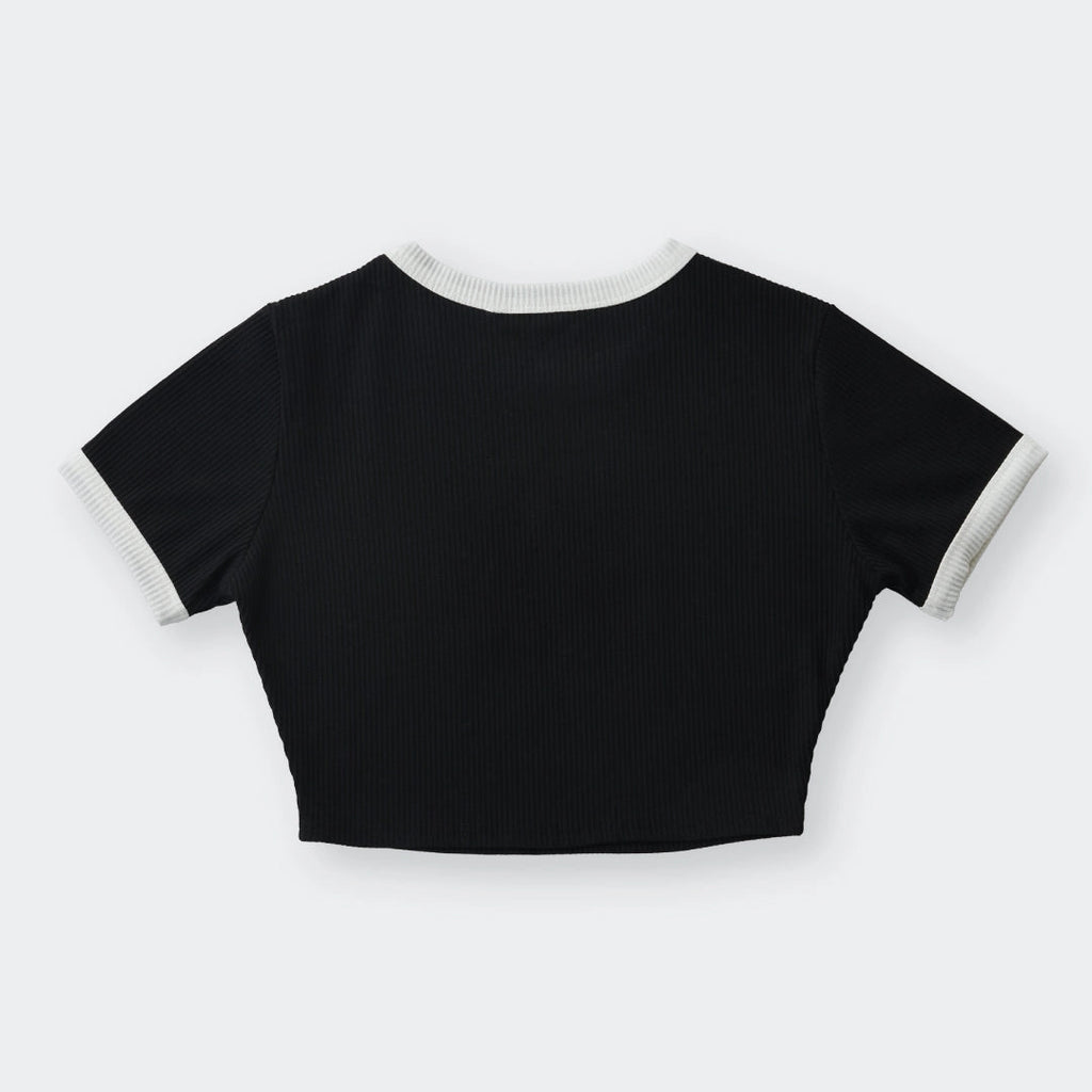 Radiant 86 Ribbed Crop Top – Cute, Sporty - SKU S287500000019001001 - Image 4