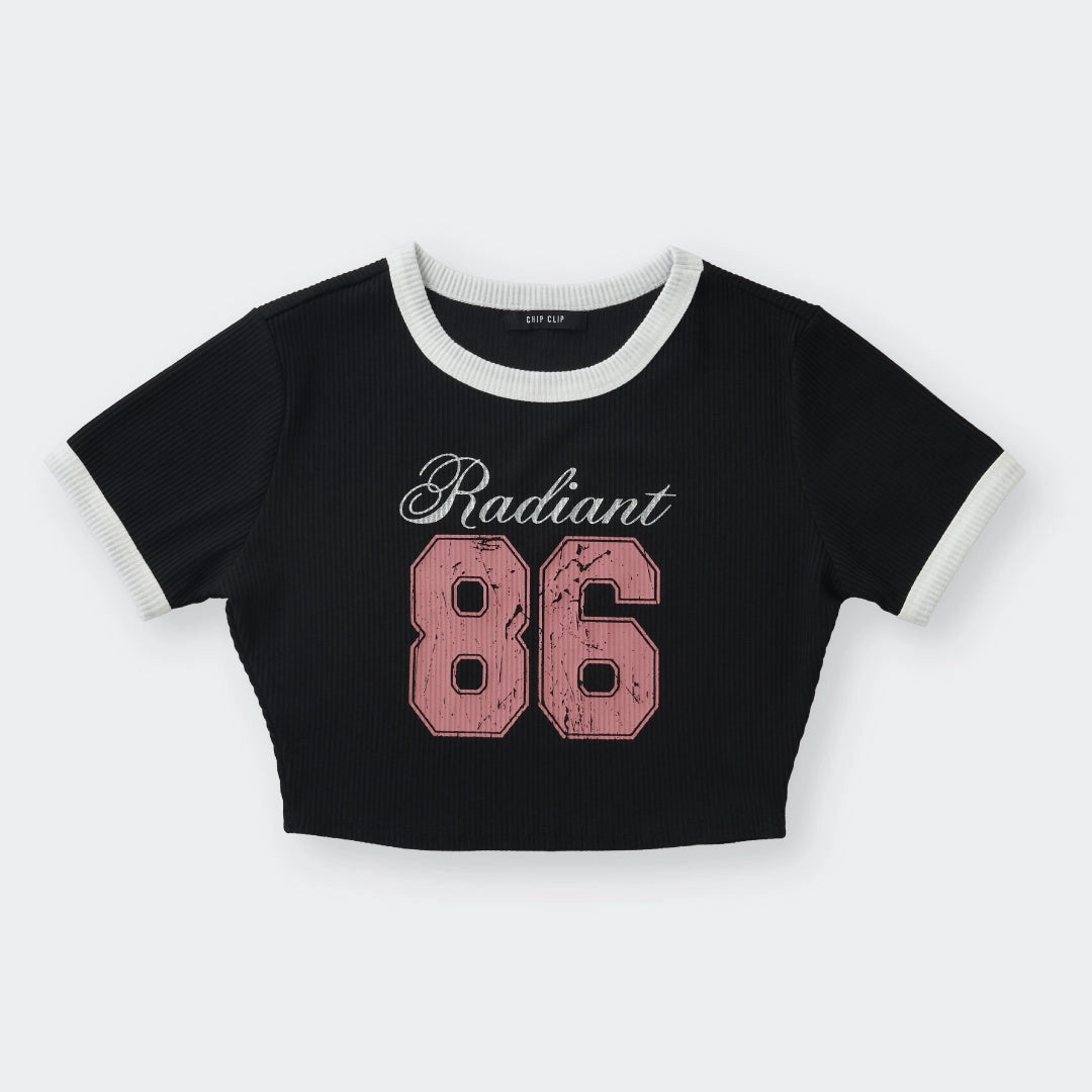 Radiant 86 Ribbed Crop Top – Cute, Sporty - SKU S287500000019001001 - Image 3