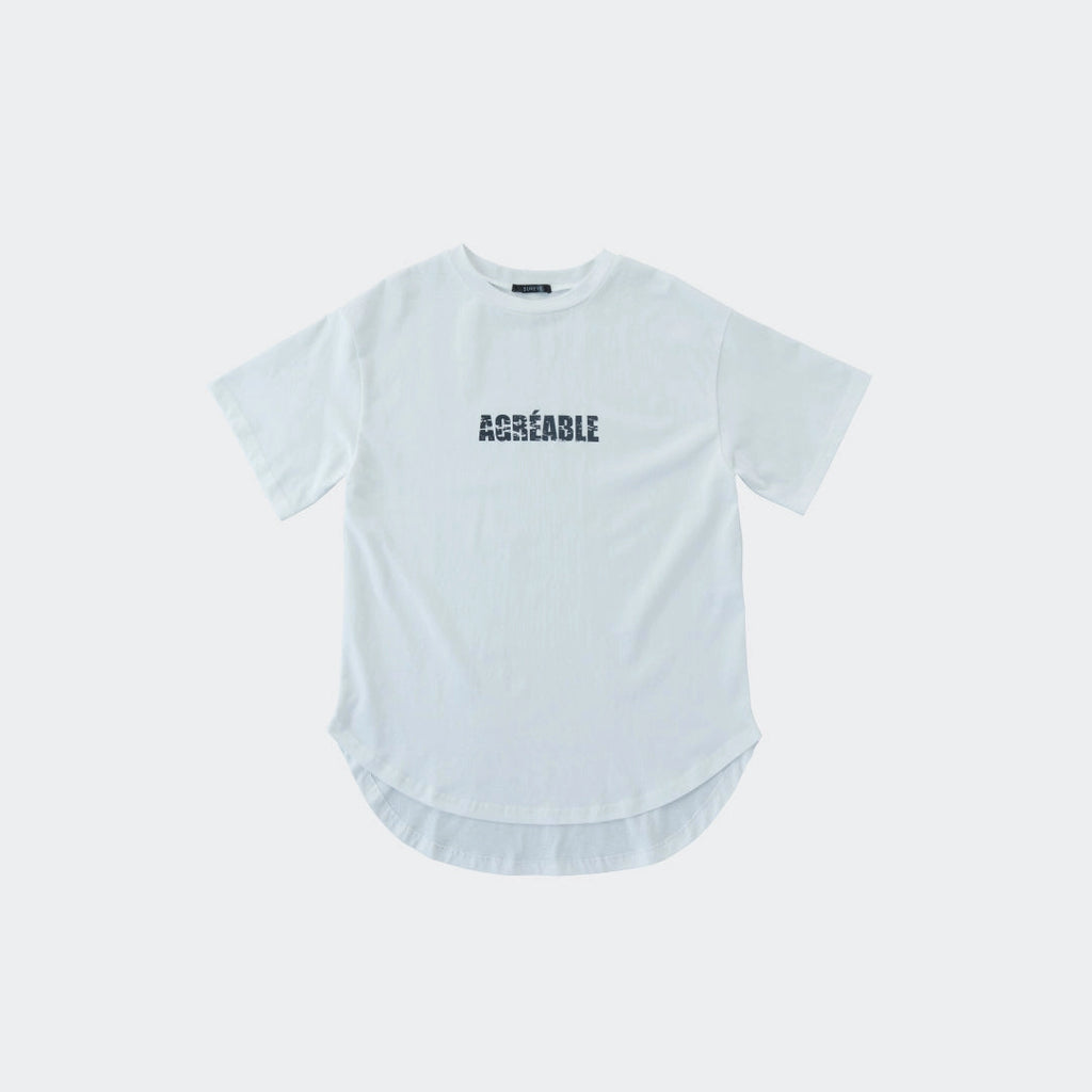 AGRÉABLE Minimal Curved-Hem Tee - SKU S287700000036001001 - Image 1