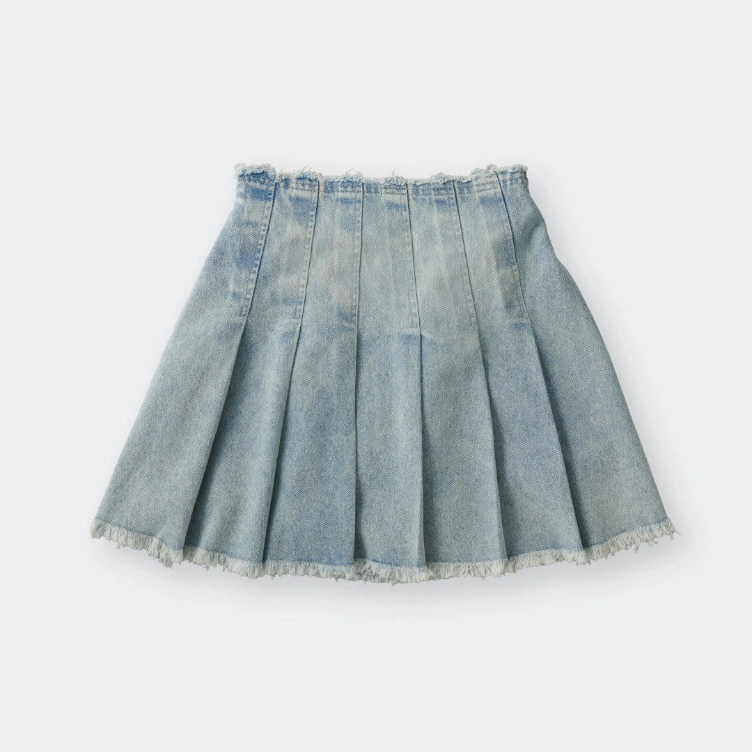 Flared Pleated Denim Mini Skirt – Instant Charm - SKU S287700000057001001 - Image 1