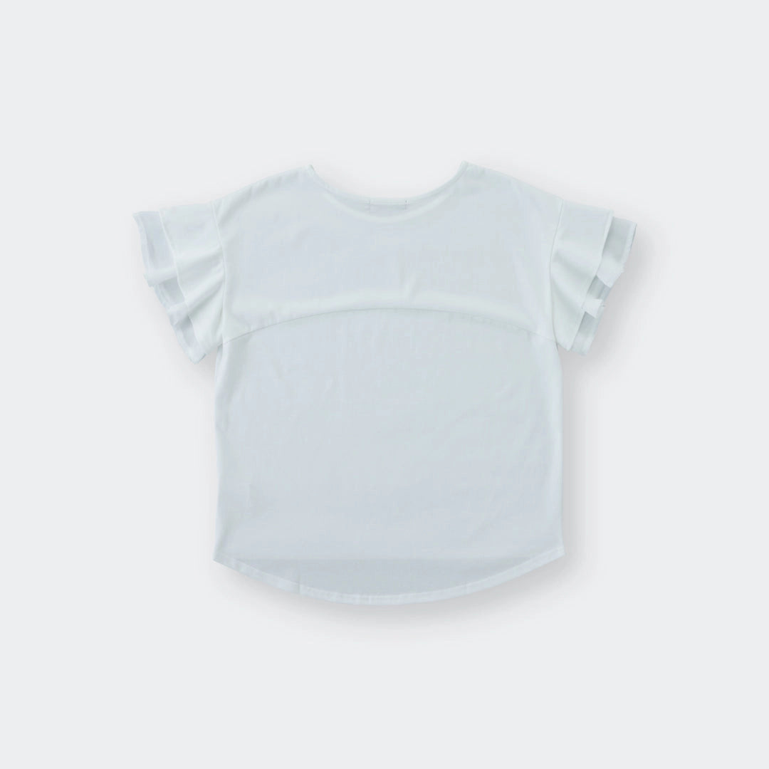 Double-Layer Ruffle Sleeve Tee – Cute & Easy Style - SKU S287800000008001001 - Image 3