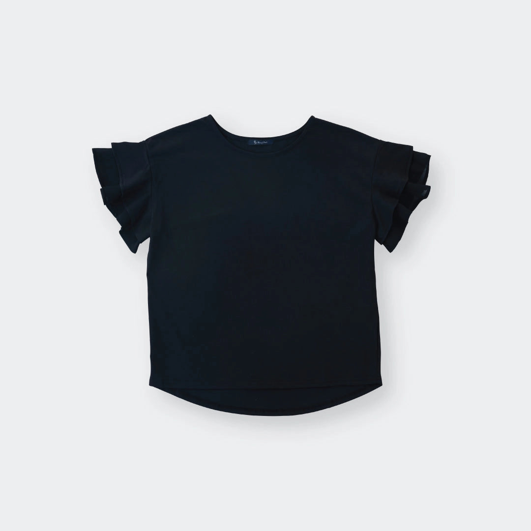 Double-Layer Ruffle Sleeve Tee – Cute & Easy Style - SKU S287800000008001001 - Image 2