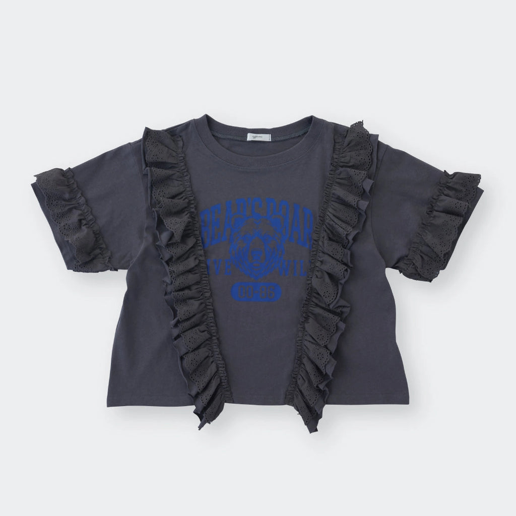 Bear Ruffle Cute-Tough Tee – Sweet Vibes with a Twist - SKU S188400000085001001 - Image 2