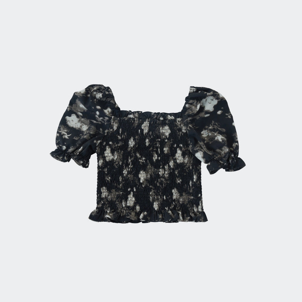 Tie-Dye Smocked Puff Sleeve Top “Fluffy, Fun & Effortlessly Cute” - SKU S188400000012001001 - Image 2