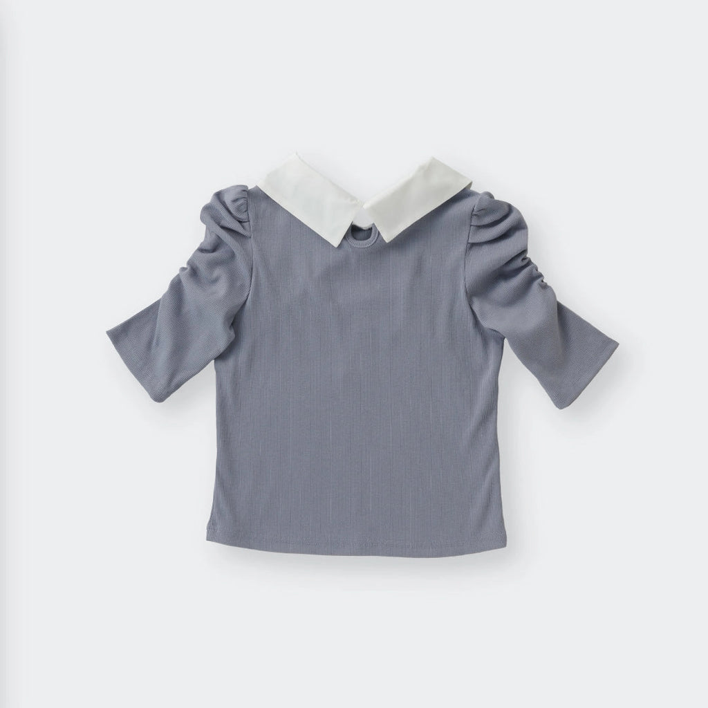 Charming Ribbon Collar Puff Tee – Cute, Classy & Effortlessly Playful - SKU S287500000049001001 - Image 8