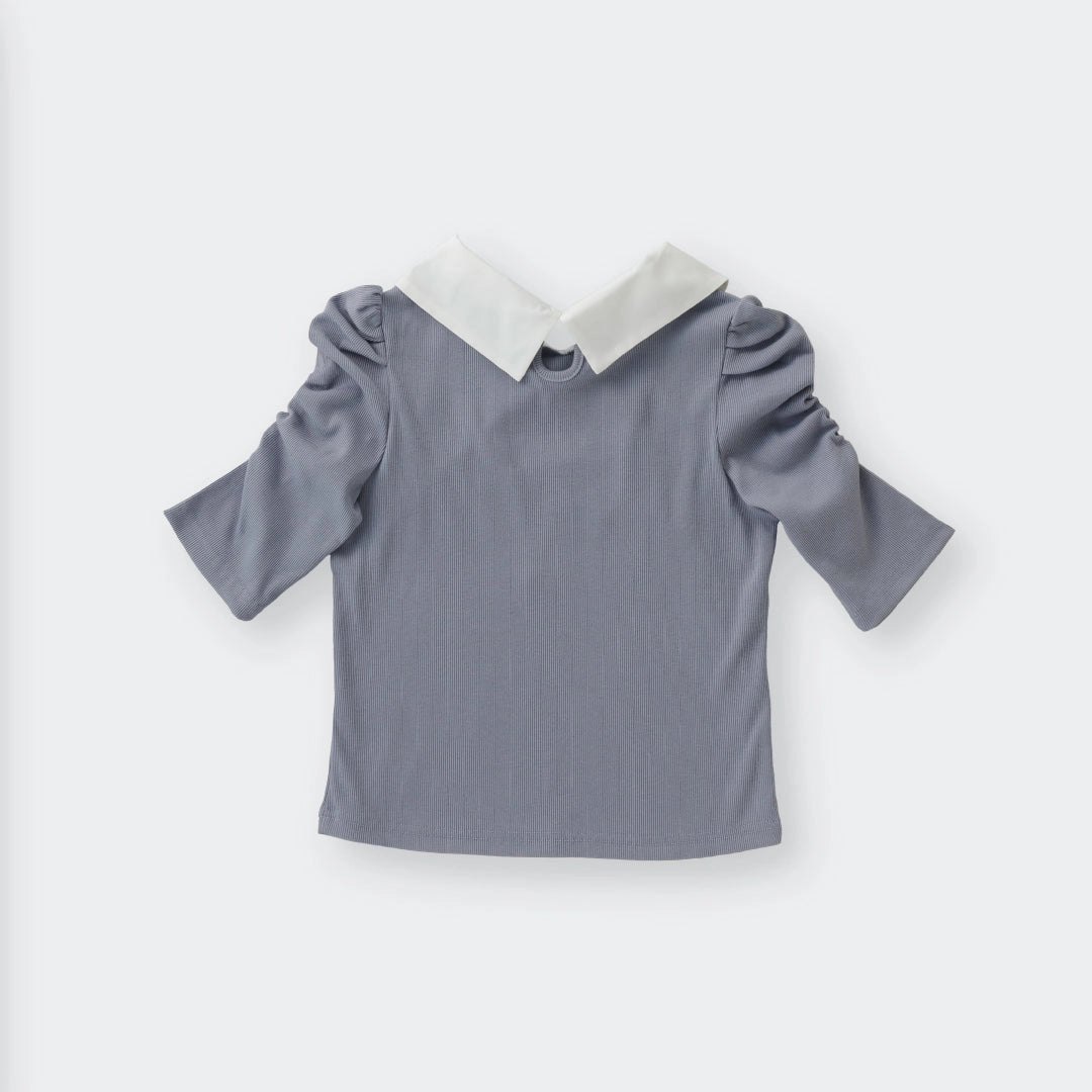 Charming Ribbon Collar Puff Tee – Cute, Classy & Effortlessly Playful - SKU S287500000049001001 - Image 8