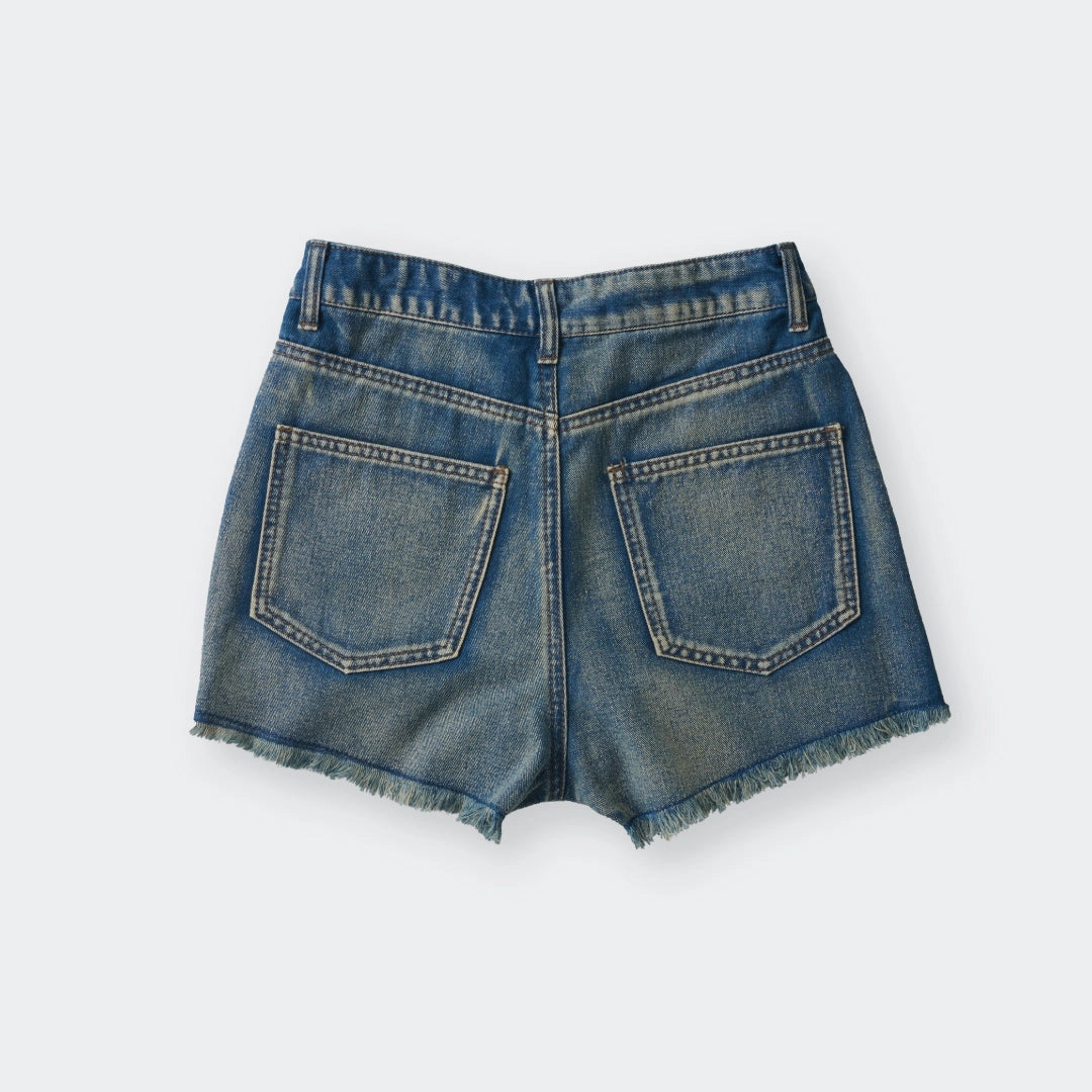 Blue denim shorts—cool,beautiful, perfect for every moment - SKU S287700000051001001 - Image 3