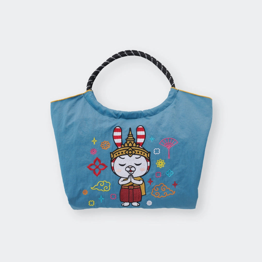Shima Bunny Tote Bag – “Good Vibes Only” Edition – Cool Colors, Cute Vibes, Carry Anything with Style! - SKU S187800000005001001 - Image 1