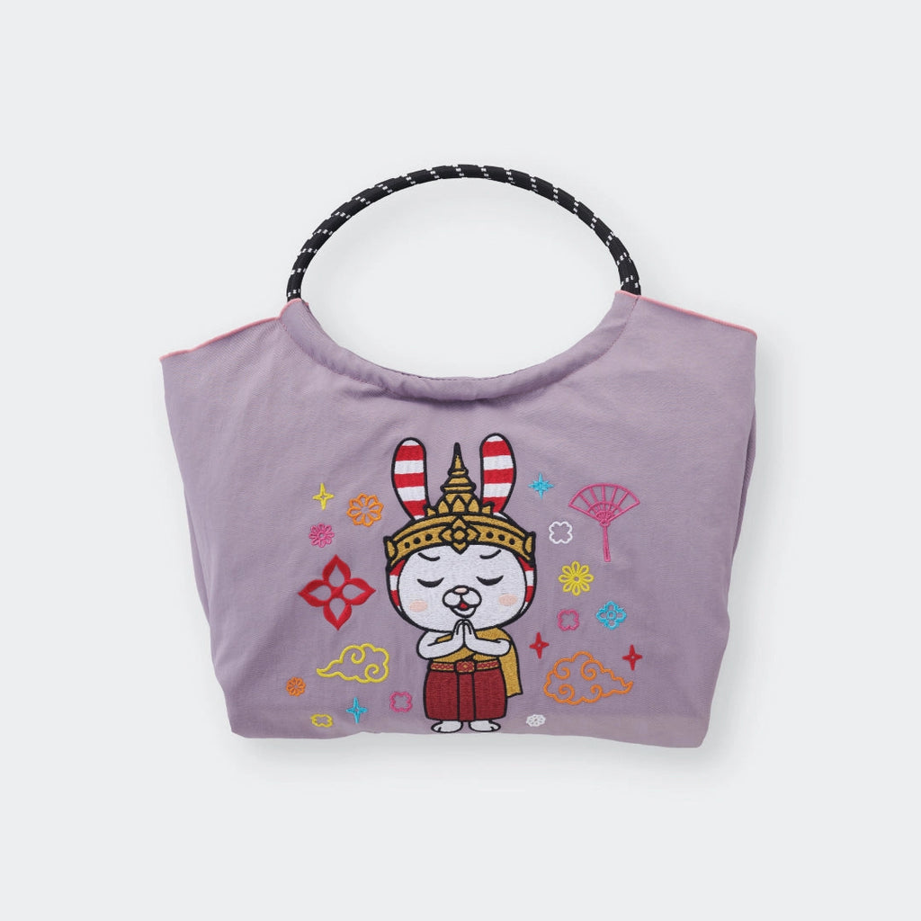 Shima Bunny Tote Bag – “Good Vibes Only” Edition – Cool Colors, Cute Vibes, Carry Anything with Style! - SKU S187800000005001001 - Image 2