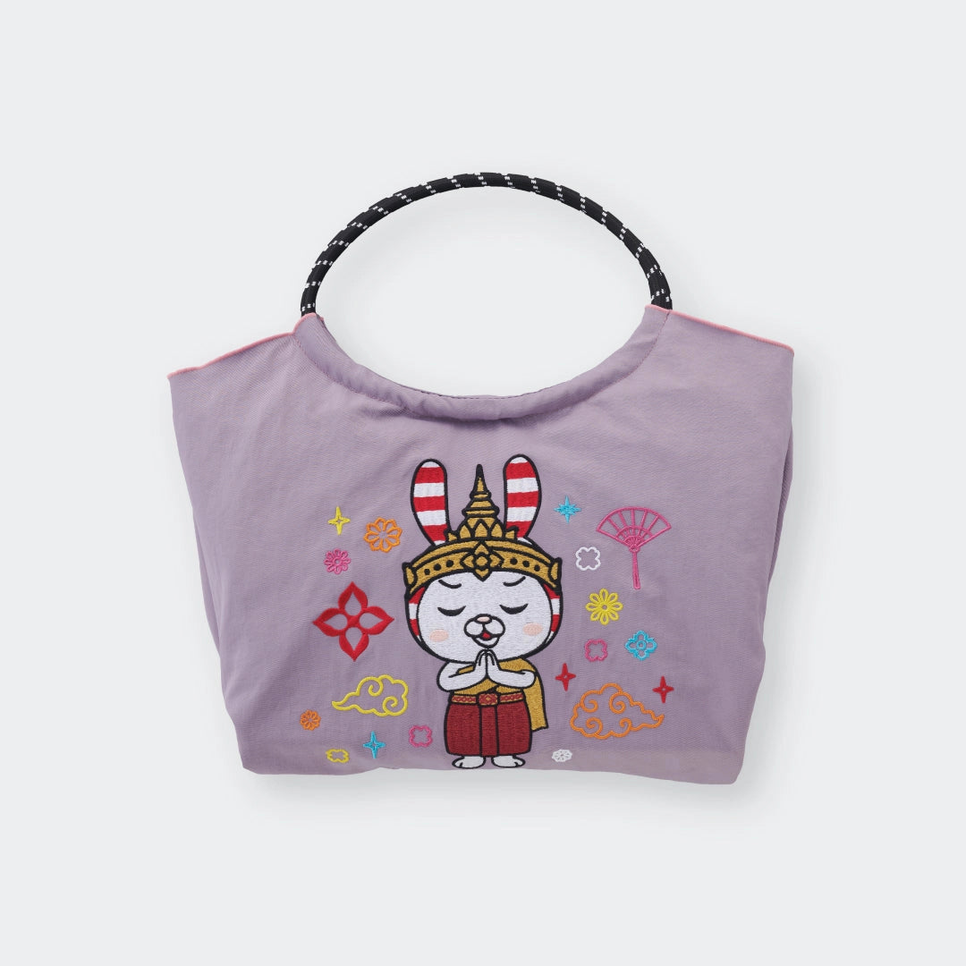 Shima Bunny Tote Bag – “Good Vibes Only” Edition – Cool Colors, Cute Vibes, Carry Anything with Style! - SKU S187800000005001001 - Image 2
