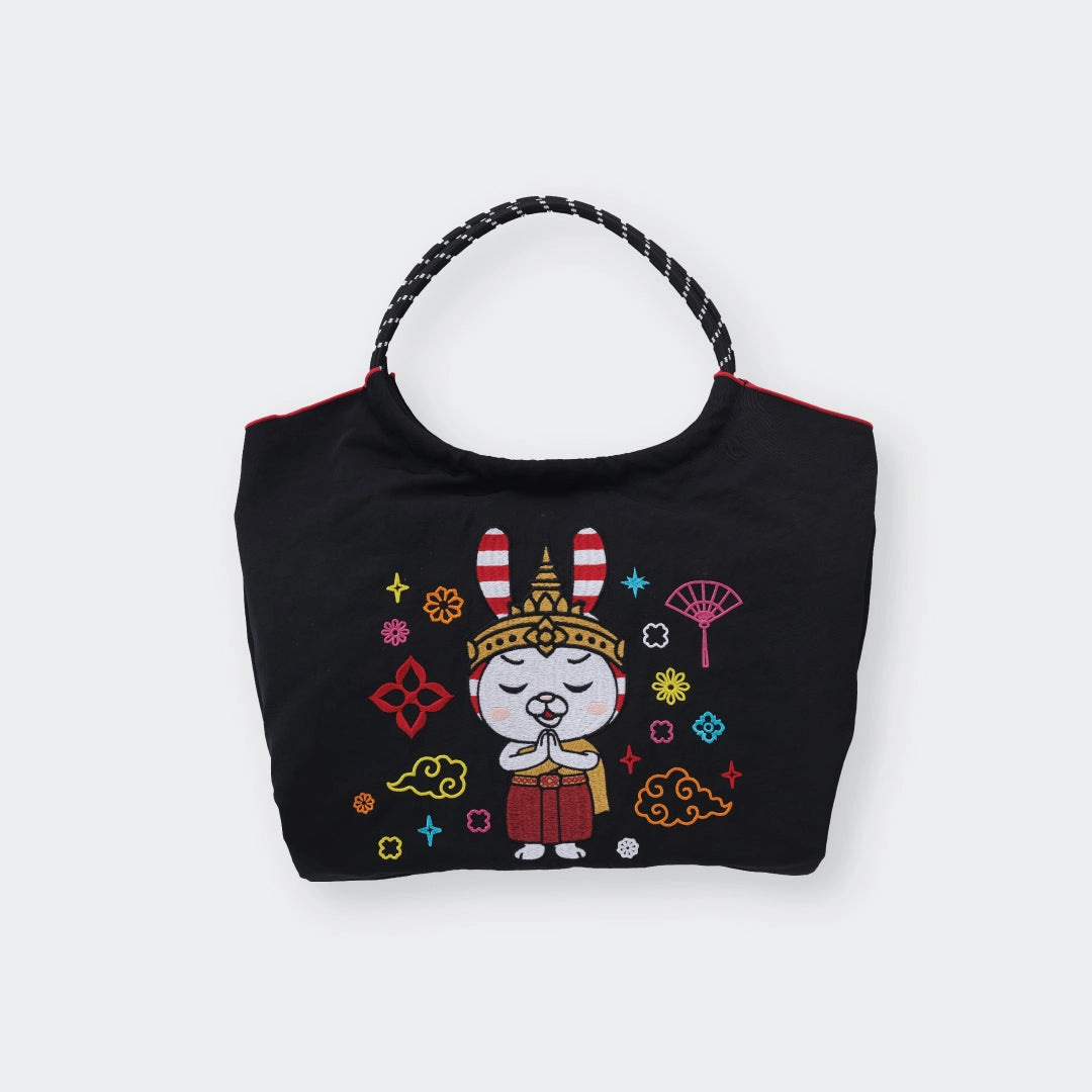 Shima Bunny Tote Bag – “Good Vibes Only” Edition – Cool Colors, Cute Vibes, Carry Anything with Style! - SKU S187800000005001001 - Image 3