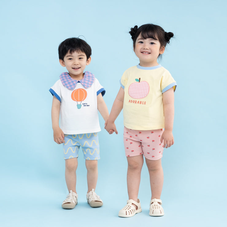 KIDS HOT AIR BALLOON T-SHIRT & WAVY SHORTS SET (100–120CM)