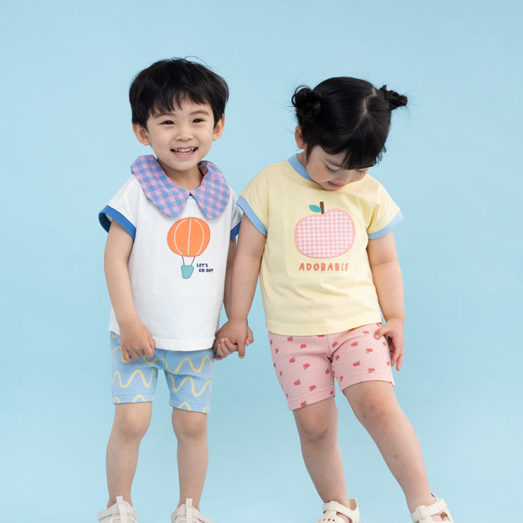 KIDS HOT AIR BALLOON T-SHIRT & WAVY SHORTS SET (100–120CM)