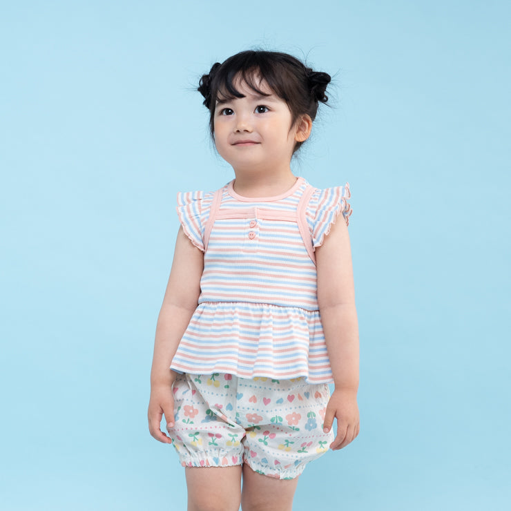 KIDS RETRO FLORAL PRINT BLOOMER SHORTS (100–120CM)