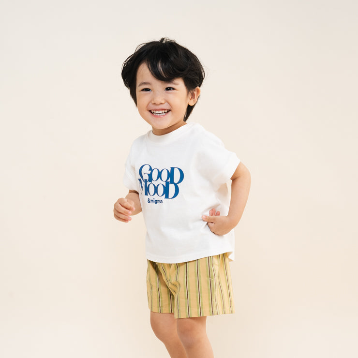 KIDS YELLOW STRIPED SHORTS (100–120CM)