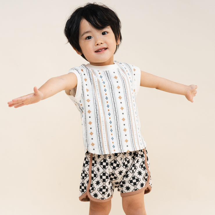 KIDS RETRO STRIPE T-SHIRT (100–120CM)