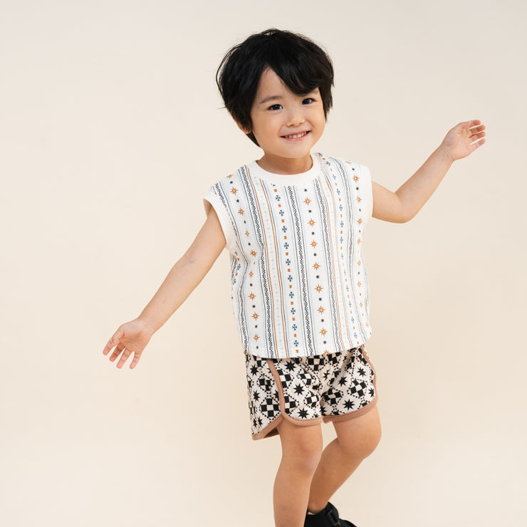 KIDS RETRO STRIPE T-SHIRT (100–120CM)