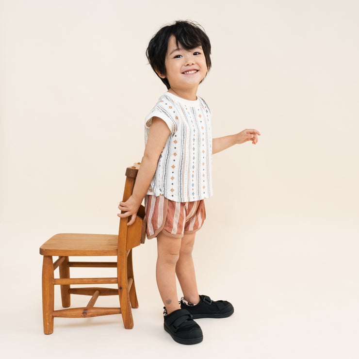 KIDS RETRO STRIPE T-SHIRT (100–120CM)