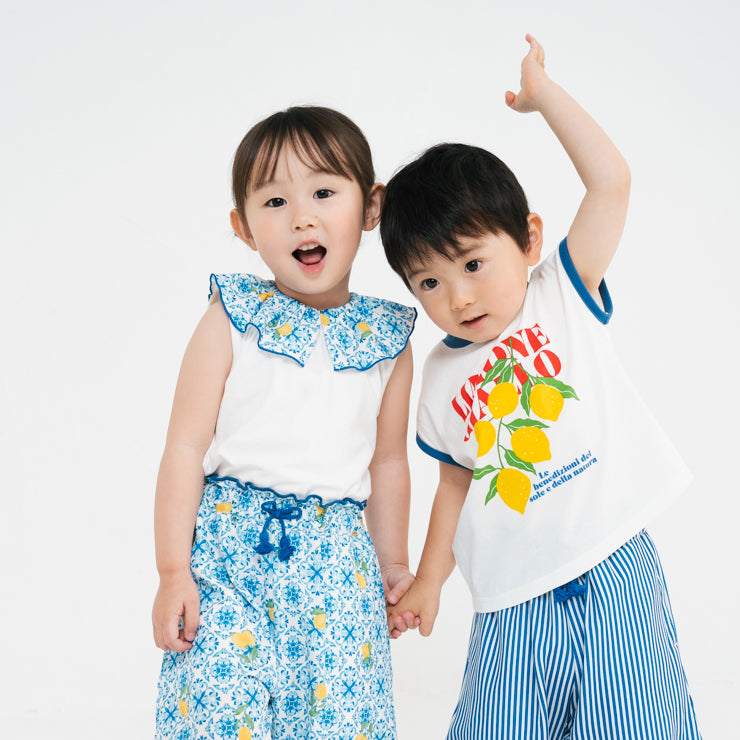 Kids (Size 90cm) Limone Giallo Ringer Tee