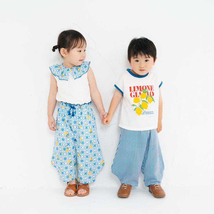 Kids (Size 90cm) Limone Giallo Ringer Tee