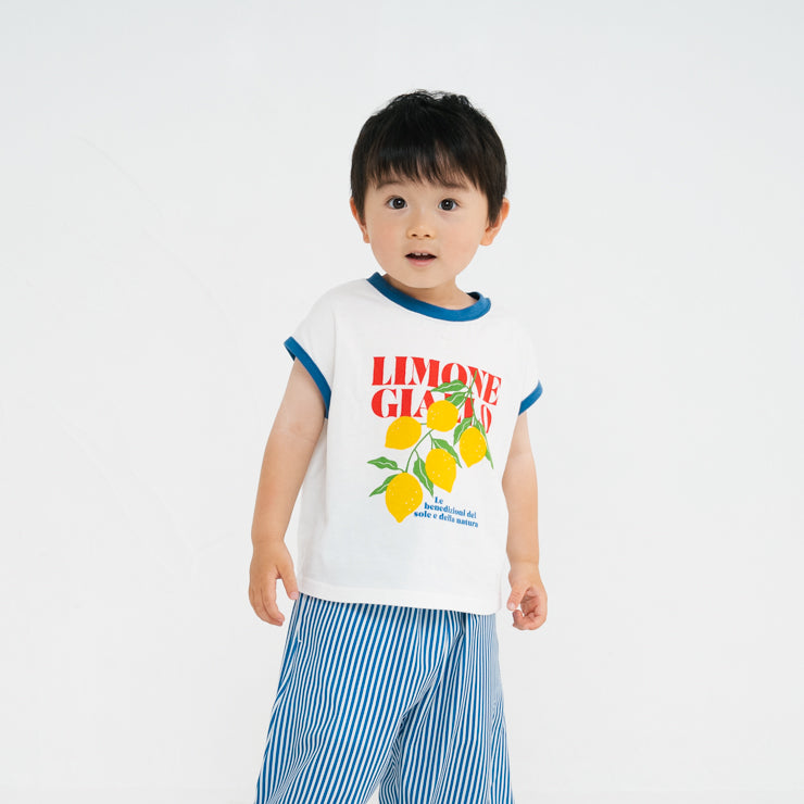 Kids (Size 90cm) Limone Giallo Ringer Tee