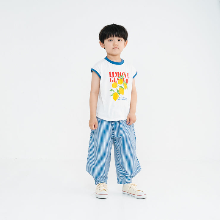 Kids (Size 100–120cm) Striped Balloon Pants