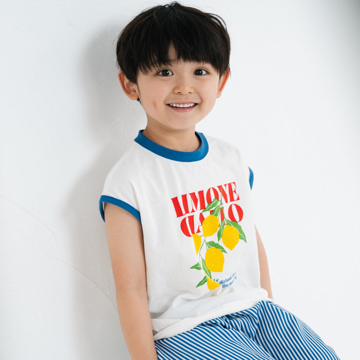 Kids (Size 100–120cm) Limone Giallo Ringer Tee