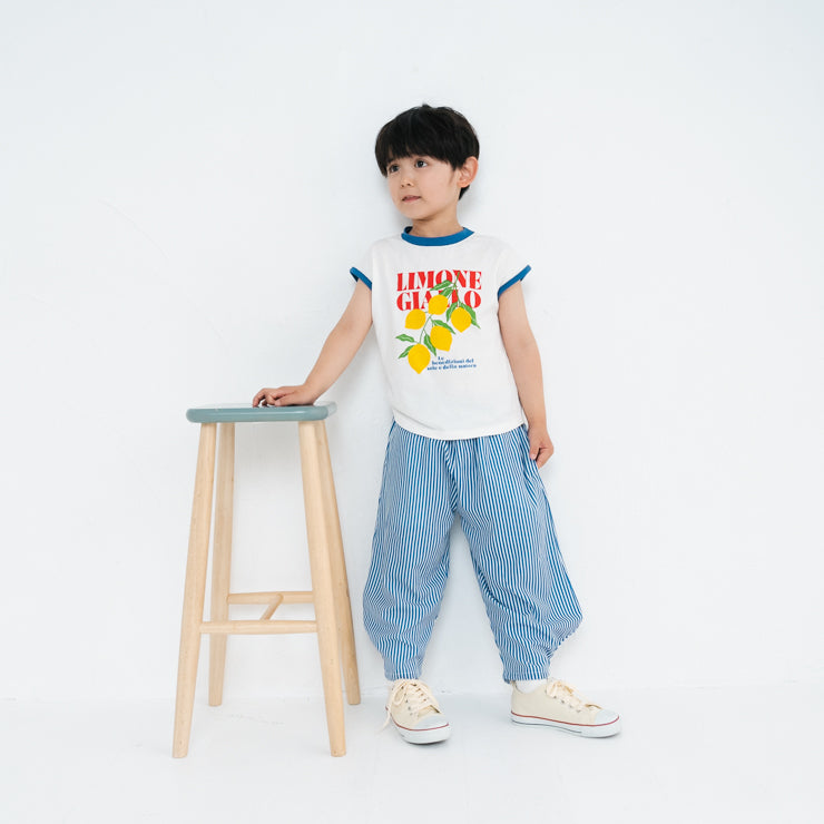 Kids (Size 100–120cm) Limone Giallo Ringer Tee
