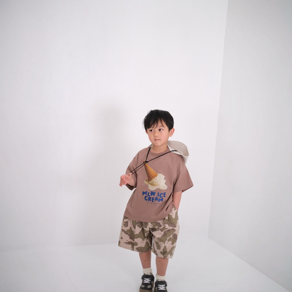CAMO TWILL TUCK SHORT PANTS (90CM）