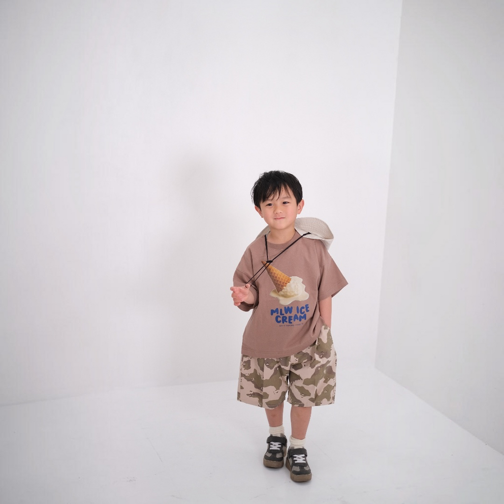 CAMO TWILL TUCK SHORT PANTS (90CM）