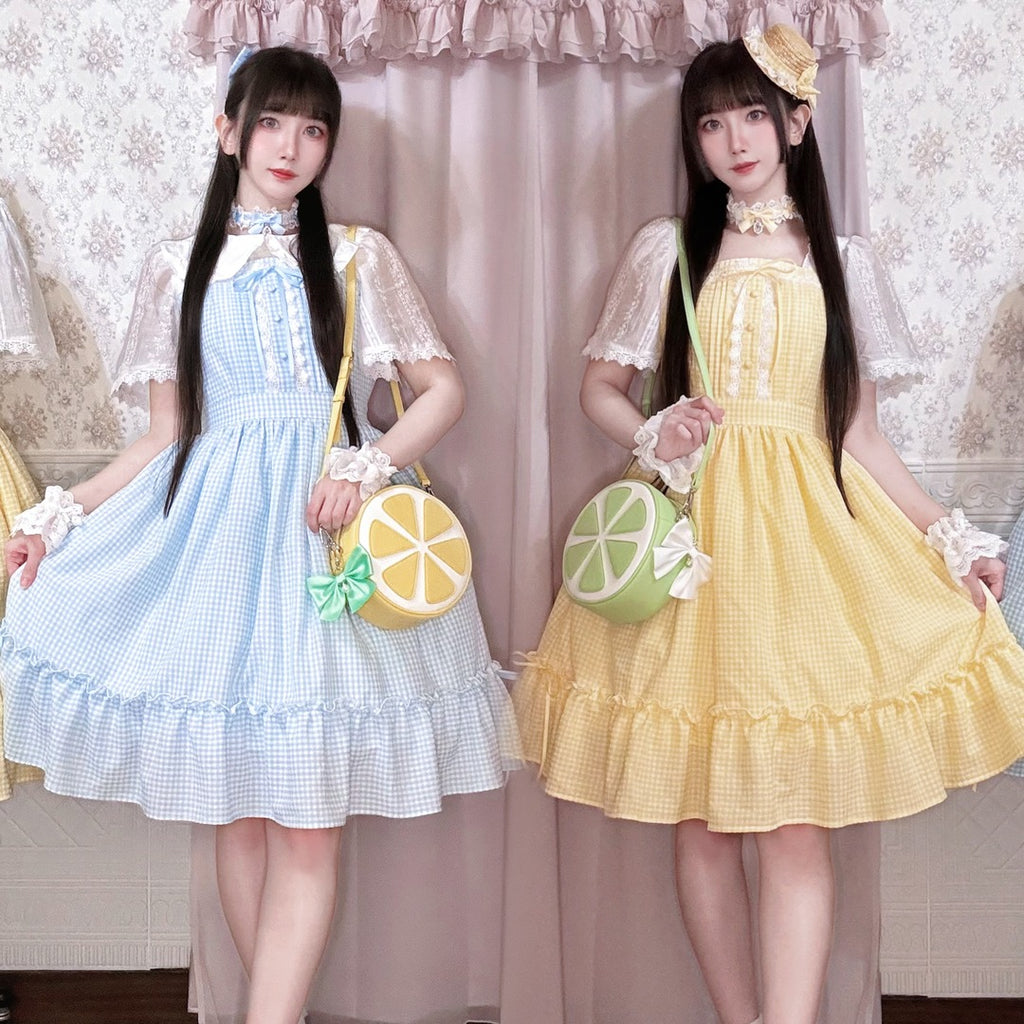 MARIA OTONASHI COLLAB GINGHAM CHECK DRESS MAJORETTY