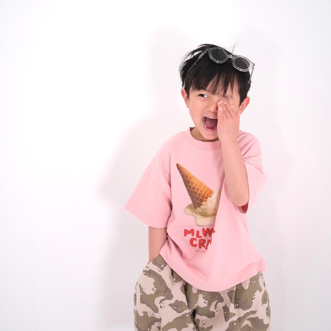 BOLD ICE CREAM GRAPHIC T-SHIRT (90CM）