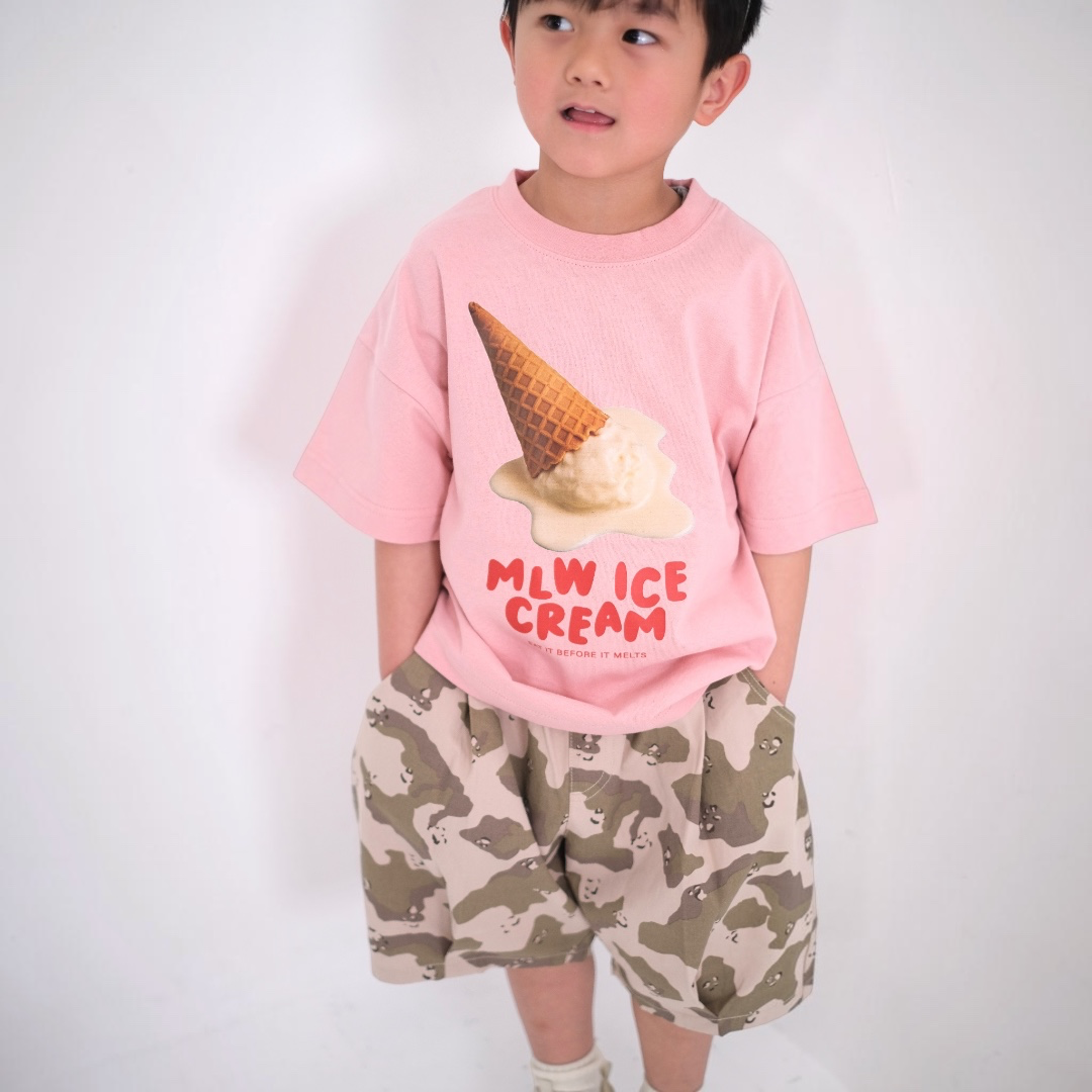 CAMO TWILL TUCK SHORT PANTS (100～120CM）