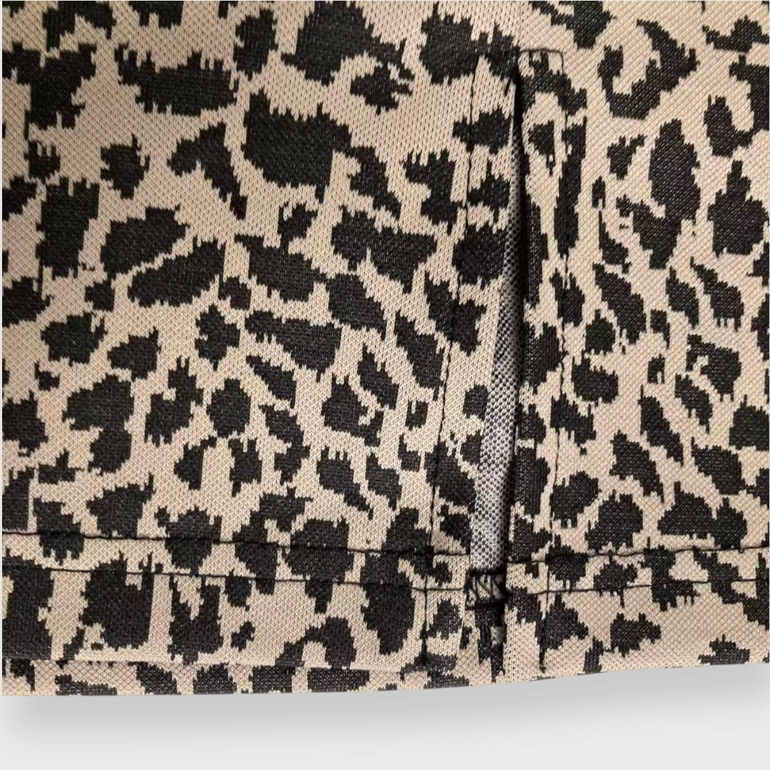 WOMEN'S ANIMAL-PRINT MINI SKIRT WITH SLIT