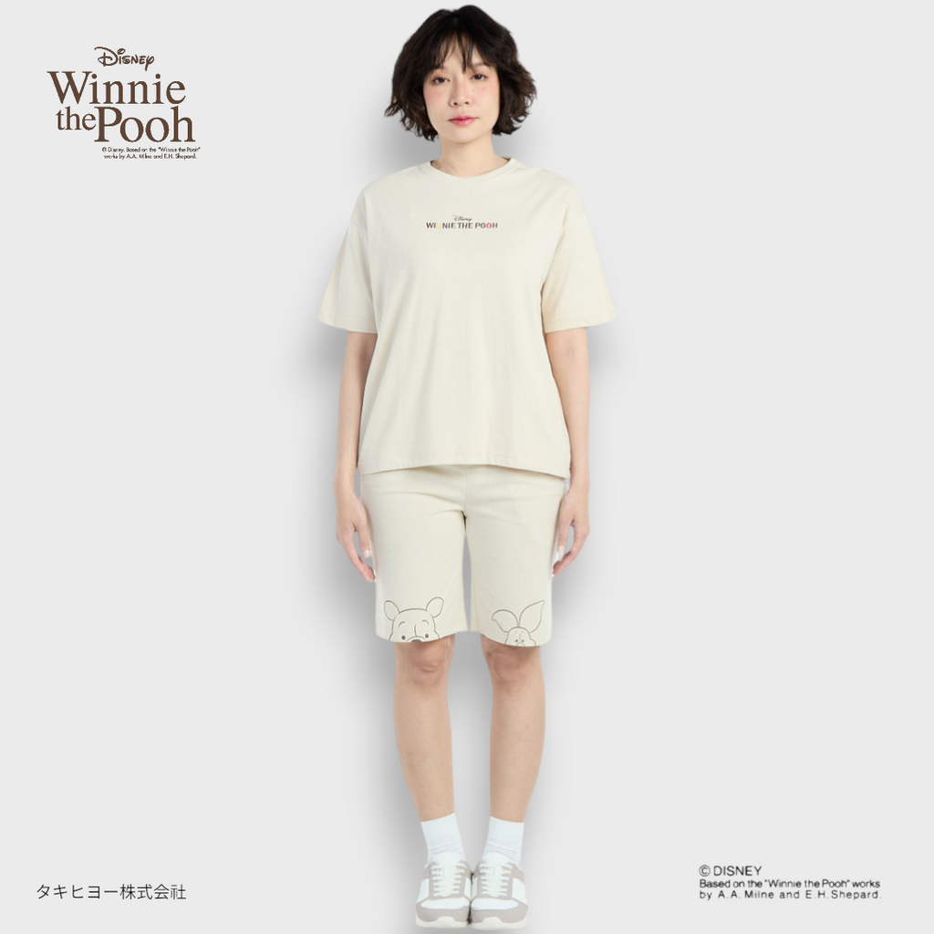 กางเกงขาสั้นหมีพูห์ & พิกเลต – ลุคน่ารักชวนอมยิ้ม 2 สีสุดละมุน (Size S-LL)