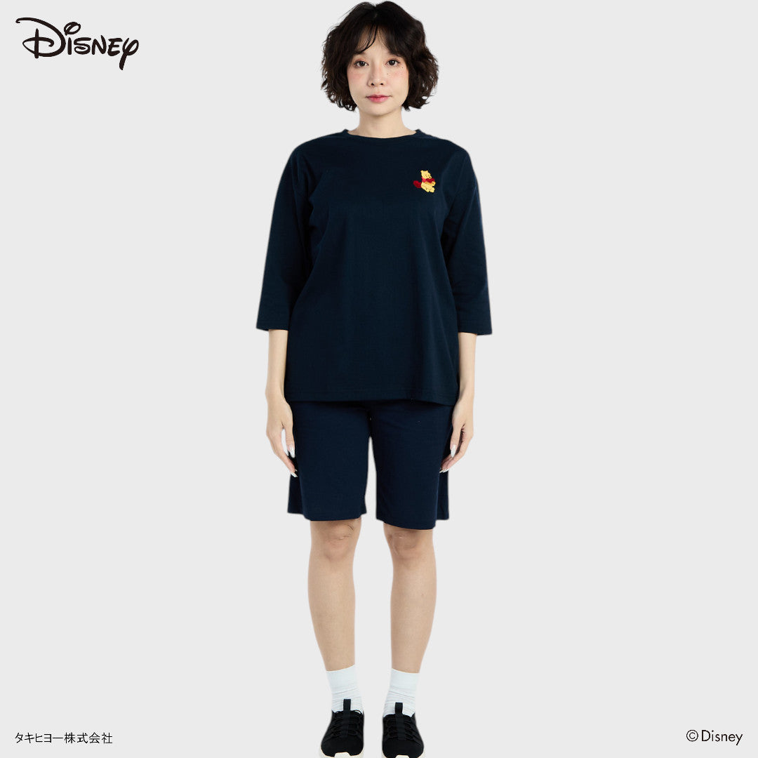 เสื้อแขนยาวสีน้ำเงิน ลายหมีพูห์สุดคิวท์ ใส่แล้วอบอุ่นใจแบบน้ำผึ้งล้น (Size M-LL)