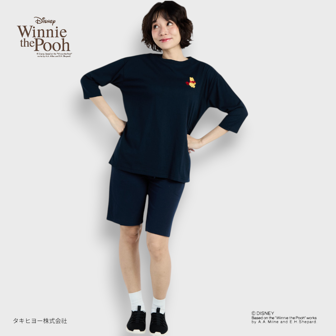 กางเกงขาสั้น หมีพูห์หัวใจดุ๊กดิ๊ก (Size M-LL)